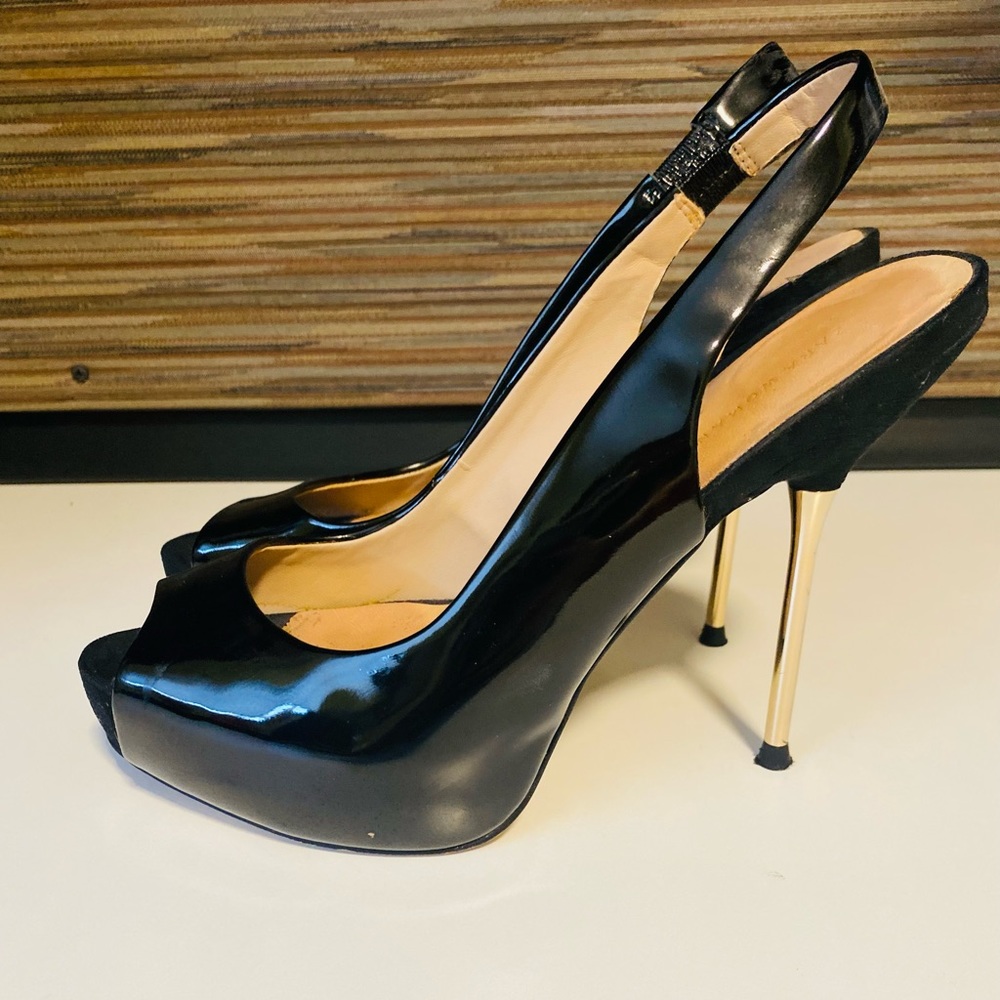 Zara 4 inch heels with 1 inch platform shoes size 8